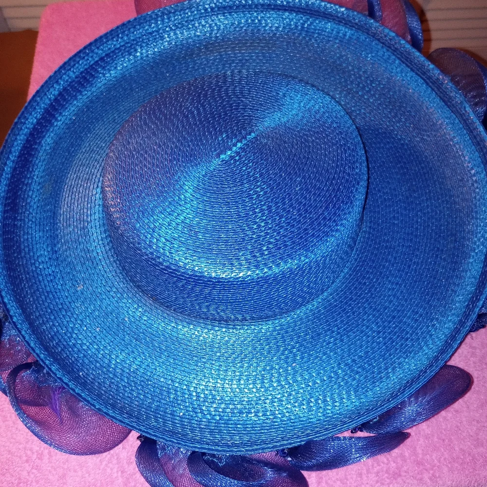 Blue Weaved Hat - Picture 1 of 4